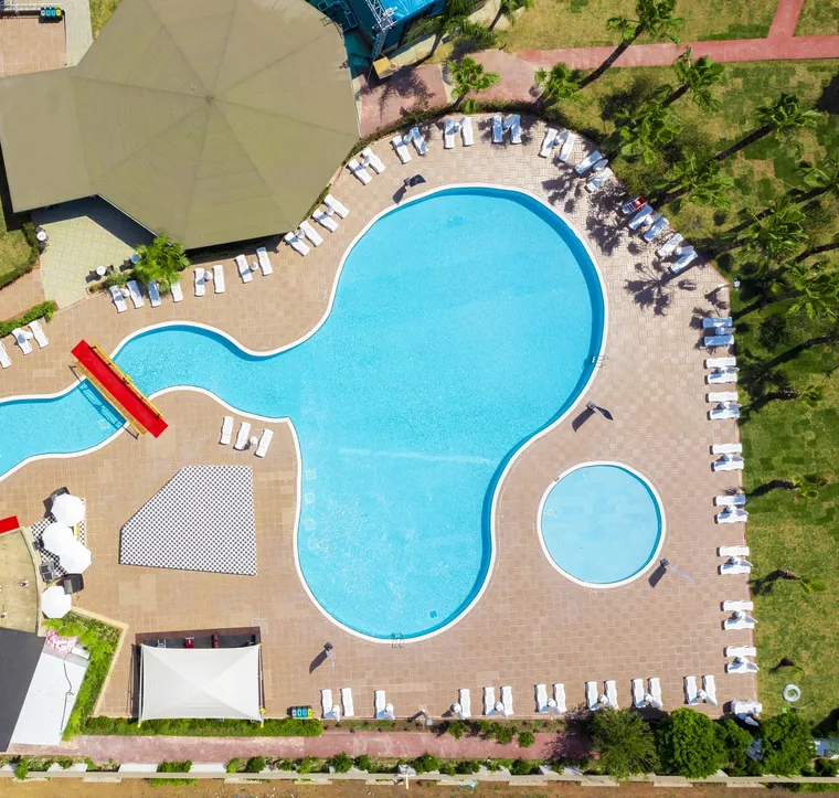 The pools from above